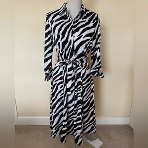 Calvin Klein Animal Print Shirtdress Size 4